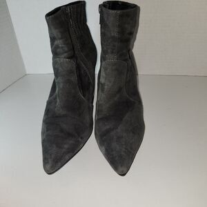 Jeffrey Campbell Gray Pointed Toe Boho Ankle Boots. Size 7.5